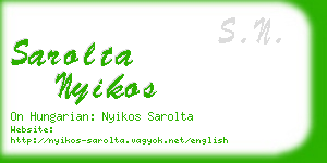 sarolta nyikos business card